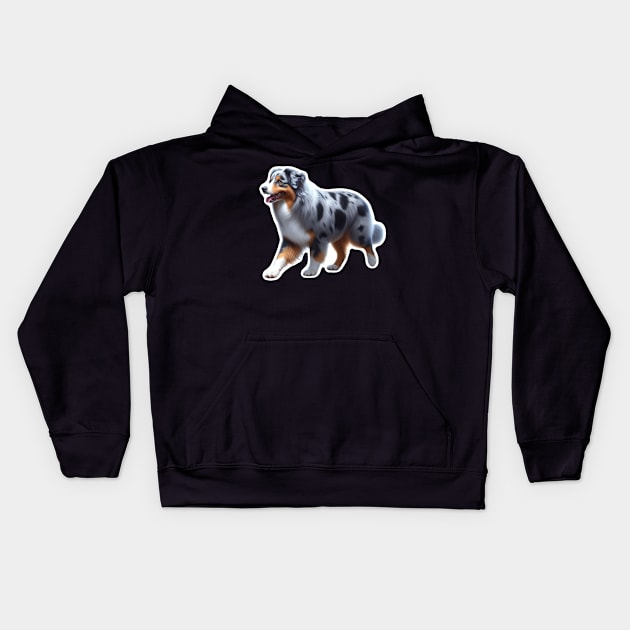 Australian Shepherd Kids Hoodie by millersye